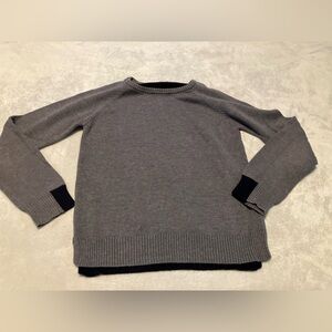 Gray Sweater with Black Accents